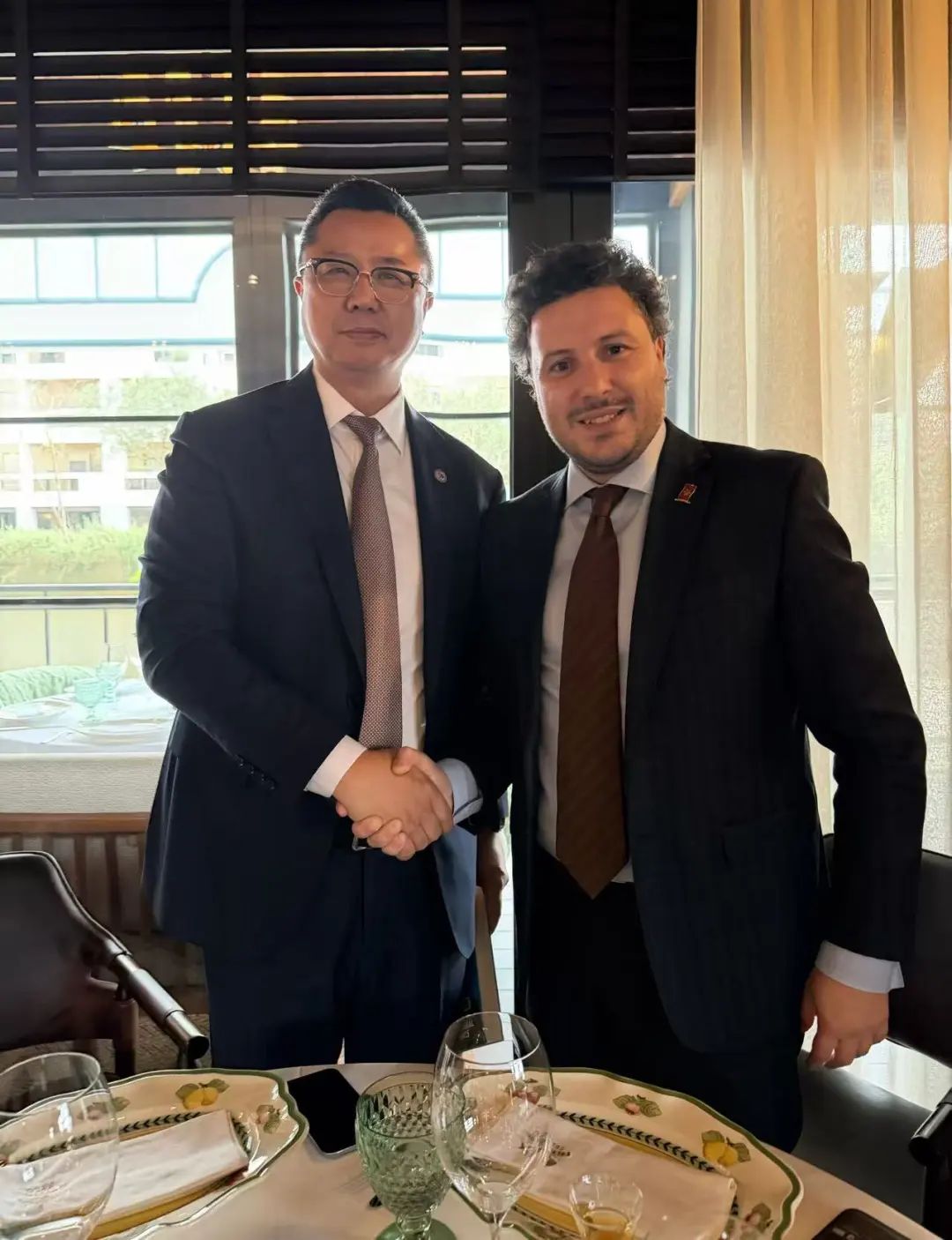 潘锋与黑山前总理德里坦•阿巴佐维奇工作会谈 